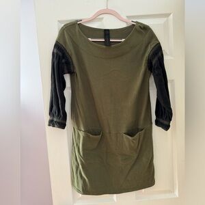 Free People Moss Green Dress with pockets